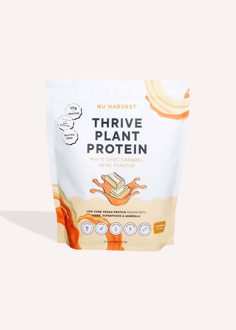 Doypack blanc pour protéine poudre nutrition sportive Tunisie - OmegaPack